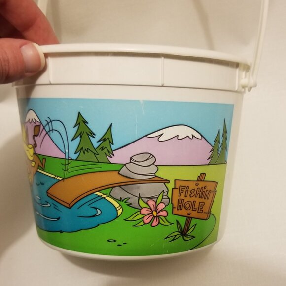 EUC 1995 Quick Draw McGraw & Baba Looey plastic bucket - Picture 5 of 9